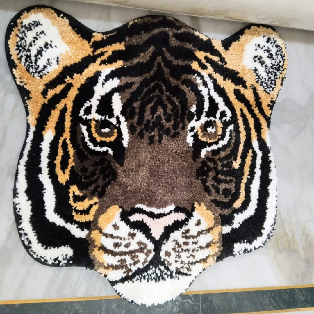 Anti-Skid-Front-Face-Tiger-Rug/Doormat Small 21 x 23.5