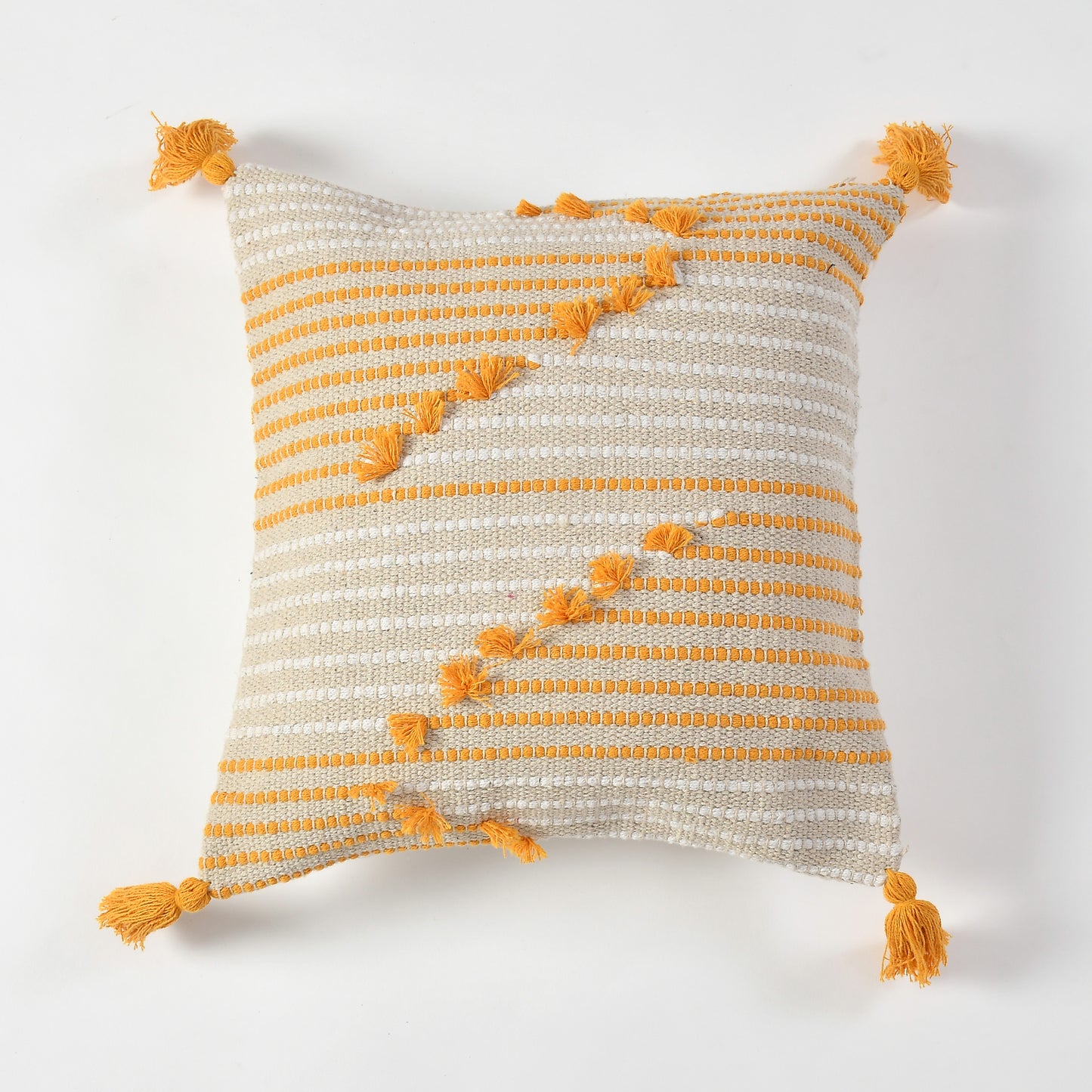 Multicolour Hand Crafted Pitloom Cushion Cover | 16 inch x 16 inch | Pack of 2