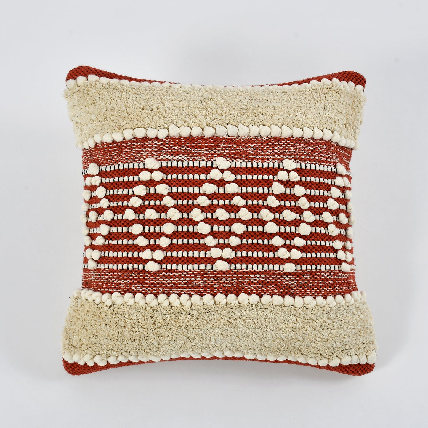 Multicolour Hand Crafted Pitloom Cushion Cover | 16 inch x 16 inch | Pack of 2