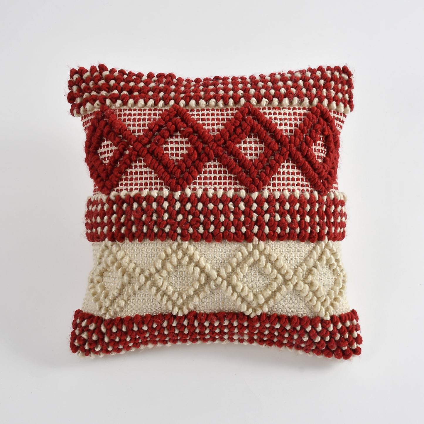 Multicolour Hand Crafted PitLoom Cushion Cover | 16 inch x 16 inch | Pack of 2