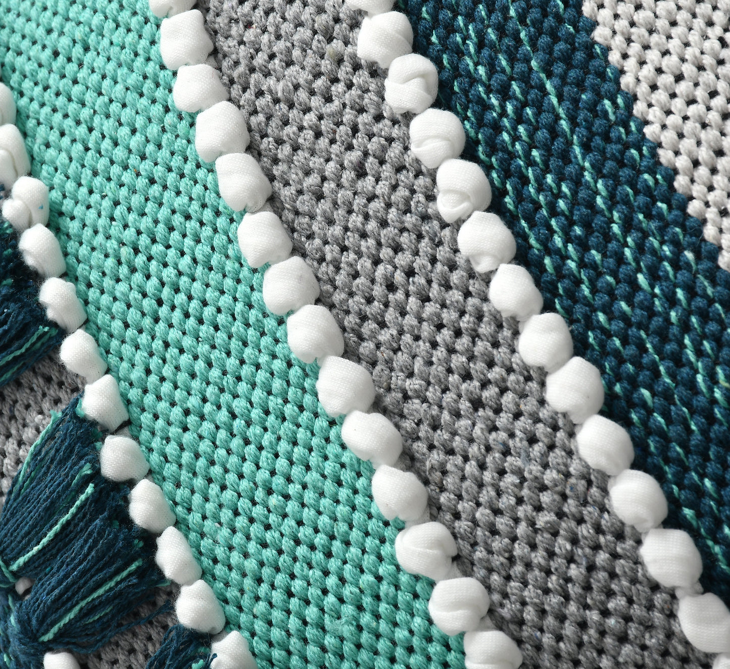 Multicolour Hand Crafted PitLoom Cushion Cover | 16 inch x 16 inch | Pack of 2 Green