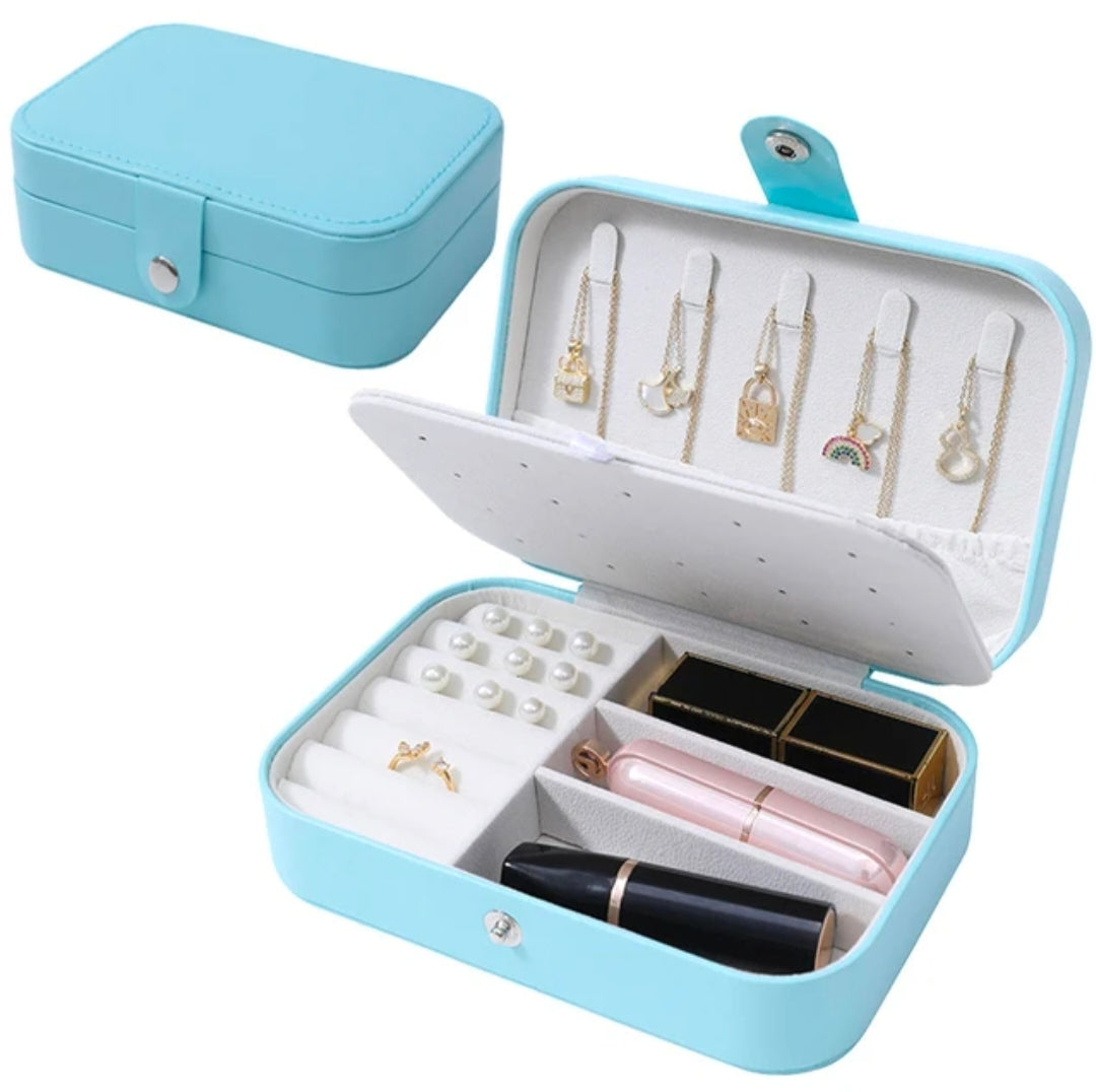 Sky Blue-color-jewellery-box-filled-with-earrings-and-rings jewellery-box-design designer-jewellery-box