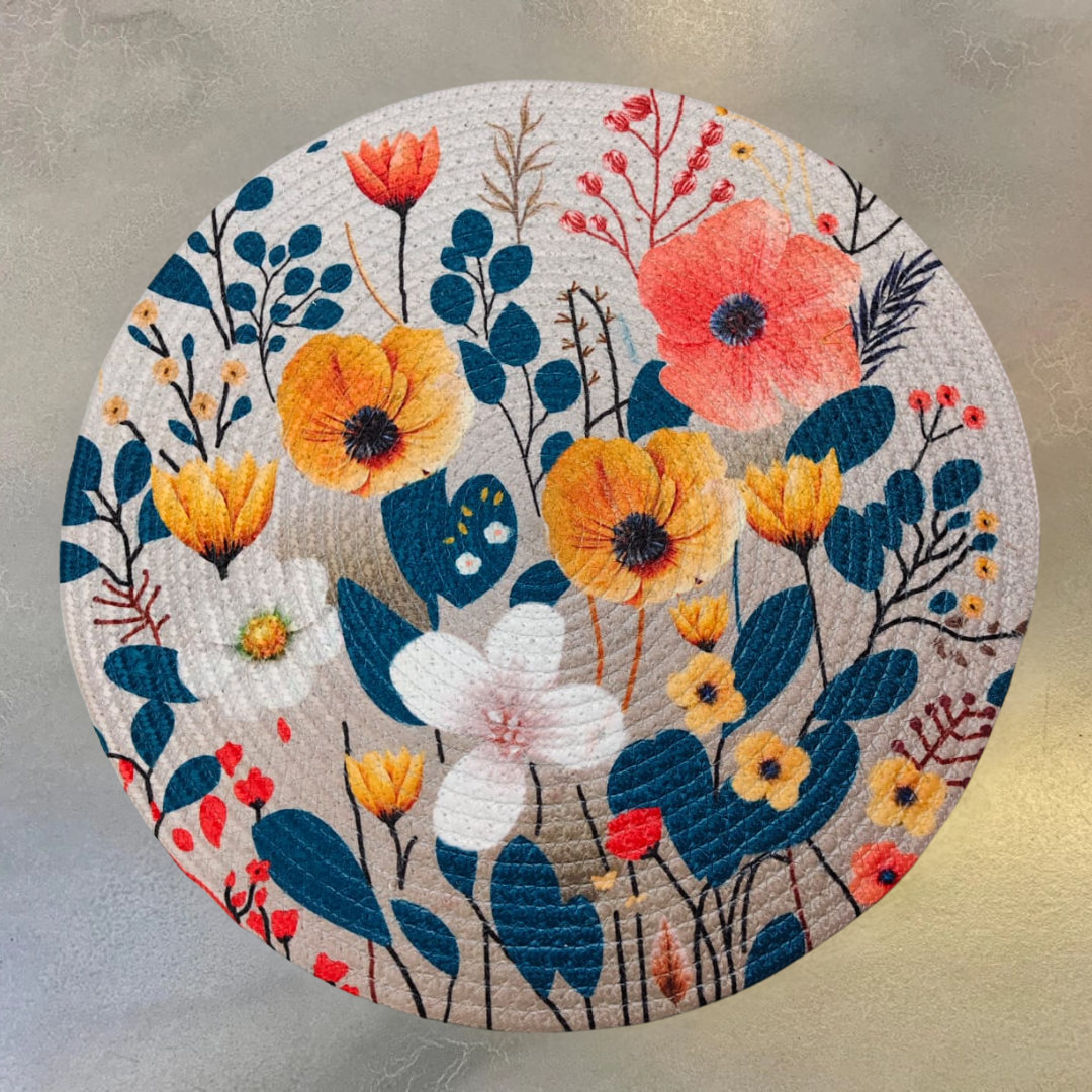 Printed and Braided Cotton Table Mats