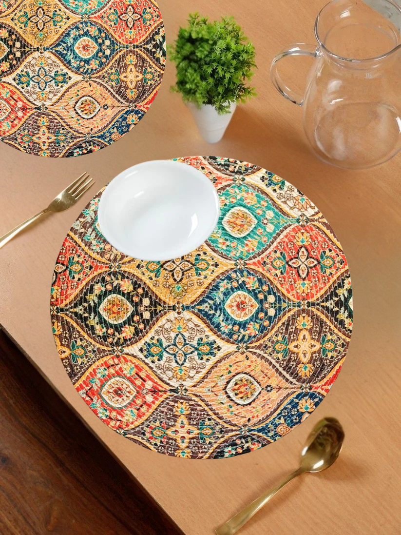 Printed and Braided Cotton Table Mats