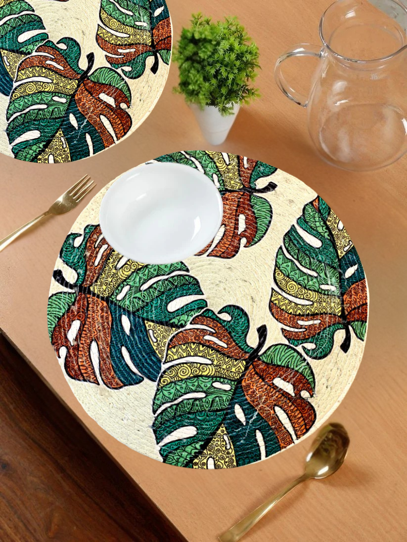 Printed and Braided Cotton Table Mats