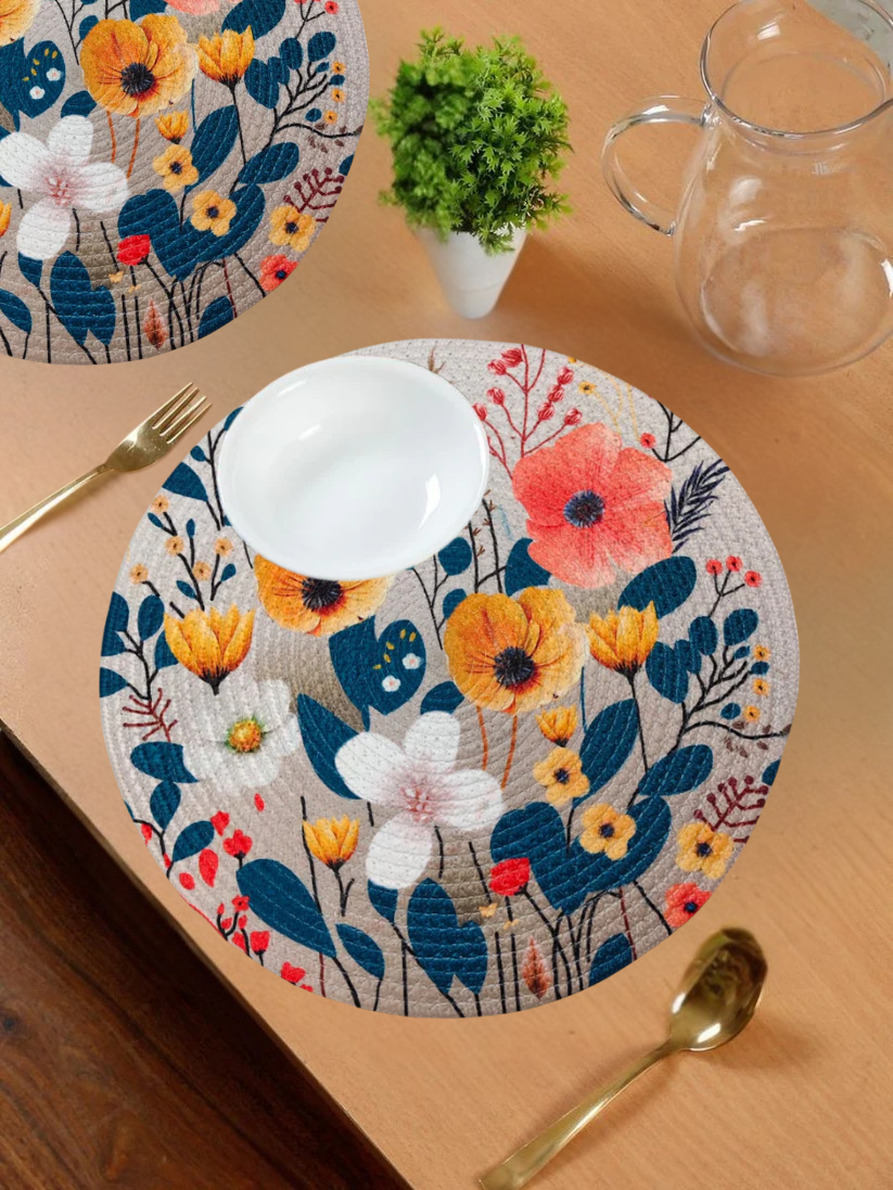 Printed and Braided Cotton Table Mats