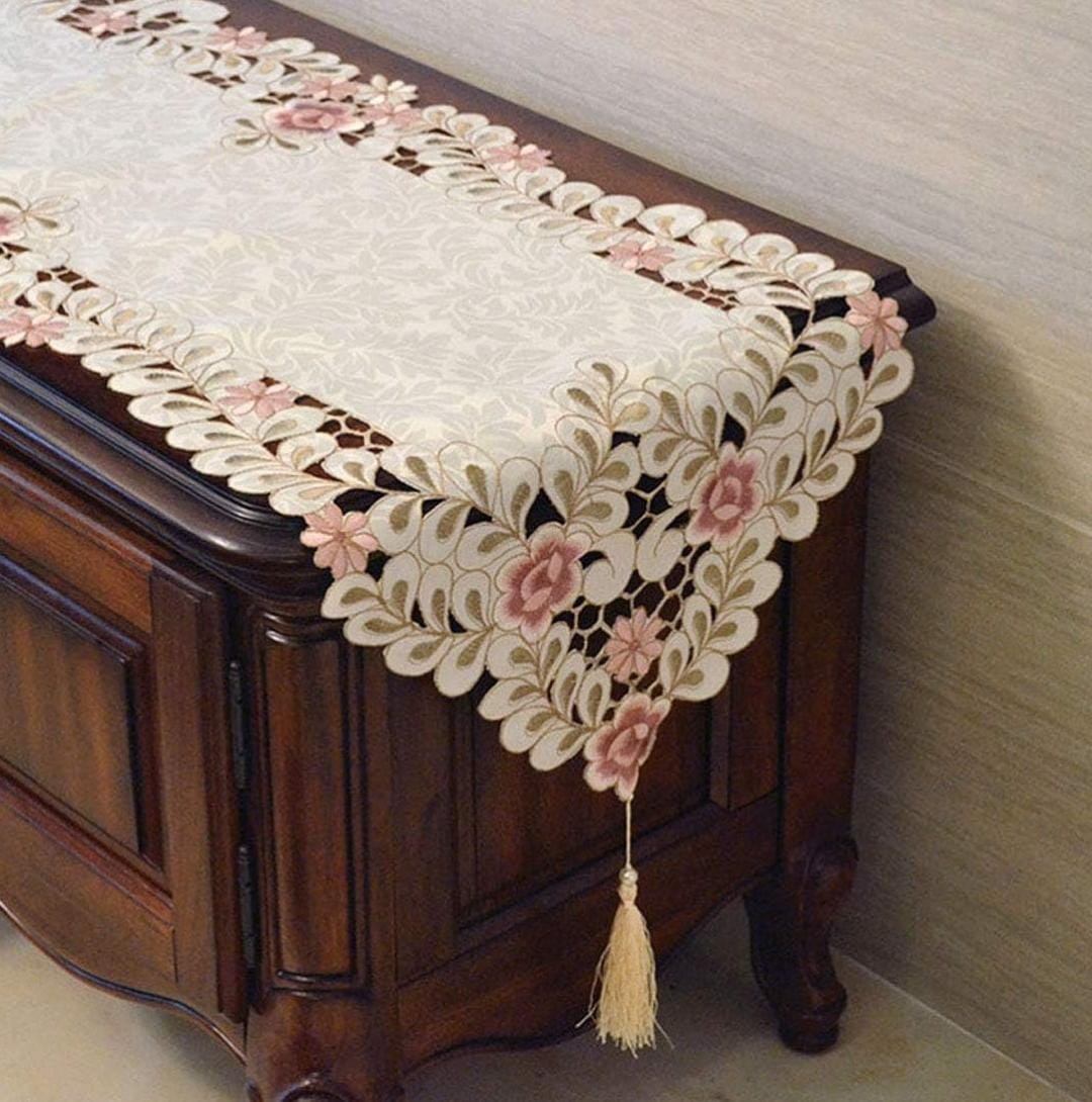 Tissue Embroidery Dining table Runner