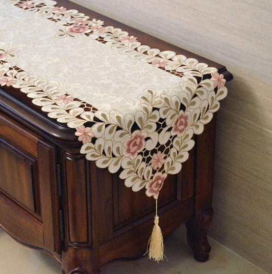Tissue Embroidery Dining table Runner