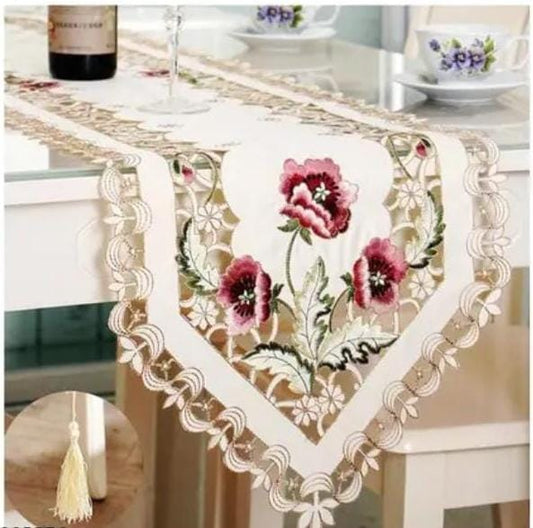 Cutwork Tissue Embroidery Dining table Runner