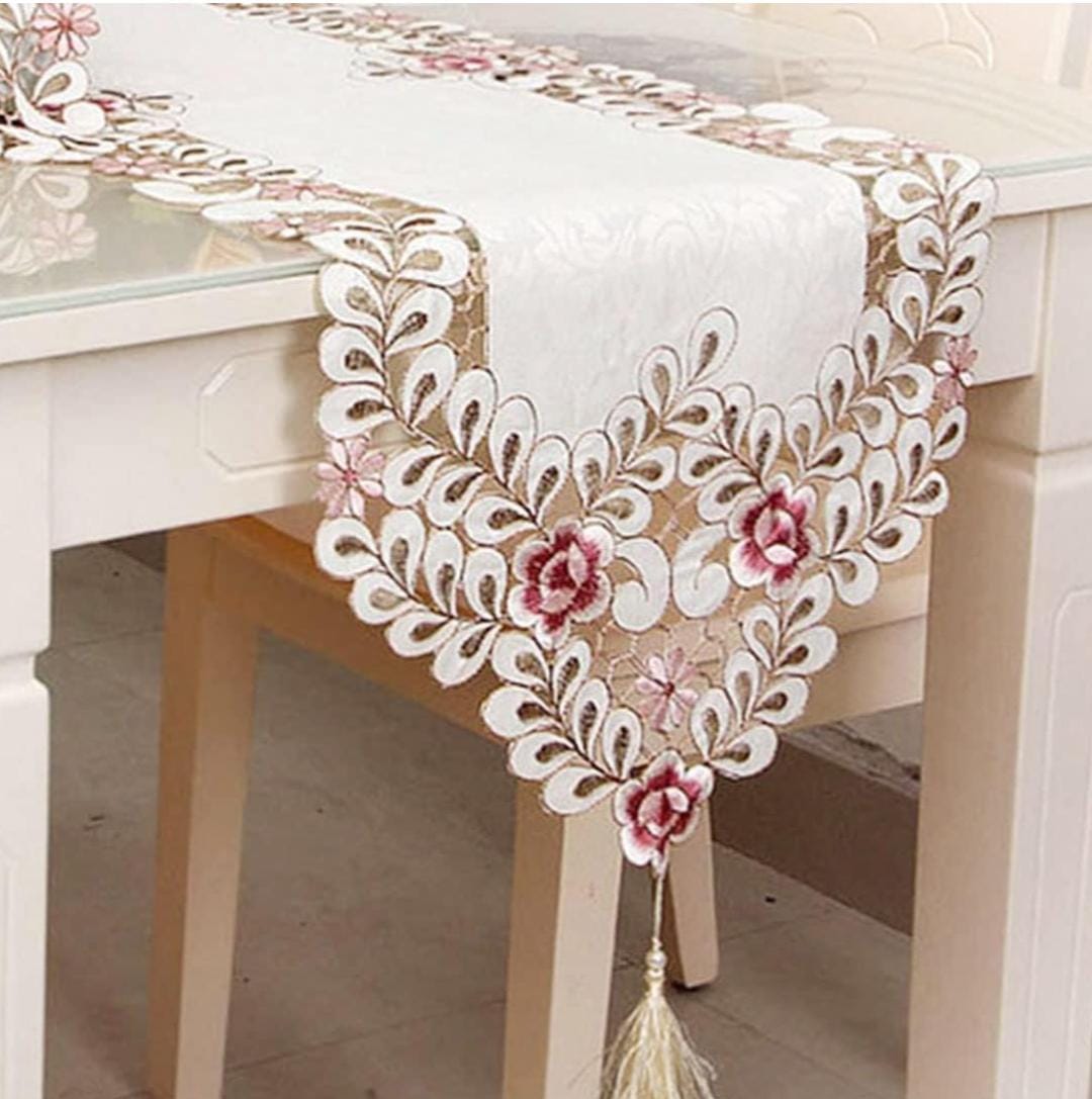 Tissue Embroidery Dining table Runner