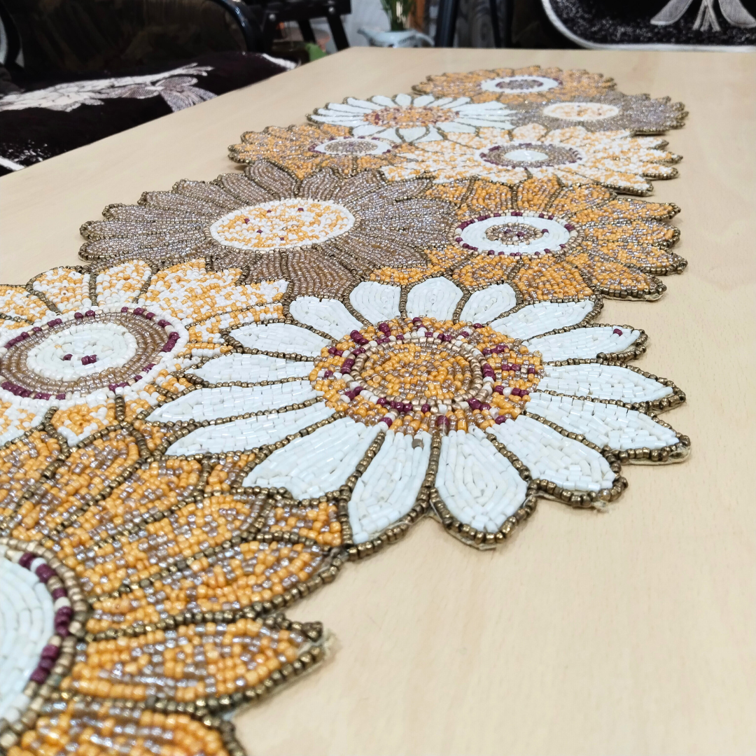 Buy Handmade Beaded Table Runner Loomsmith