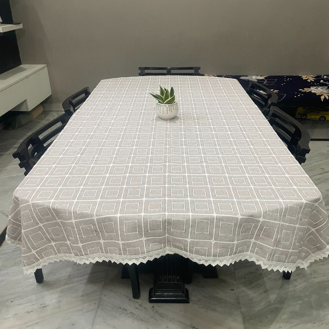 6 Seater Dining Table Cover  100% Organic cotton