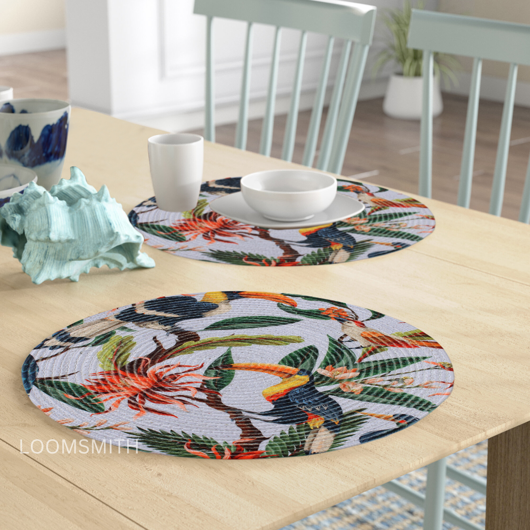 Printed and Braided Cotton Table Mats