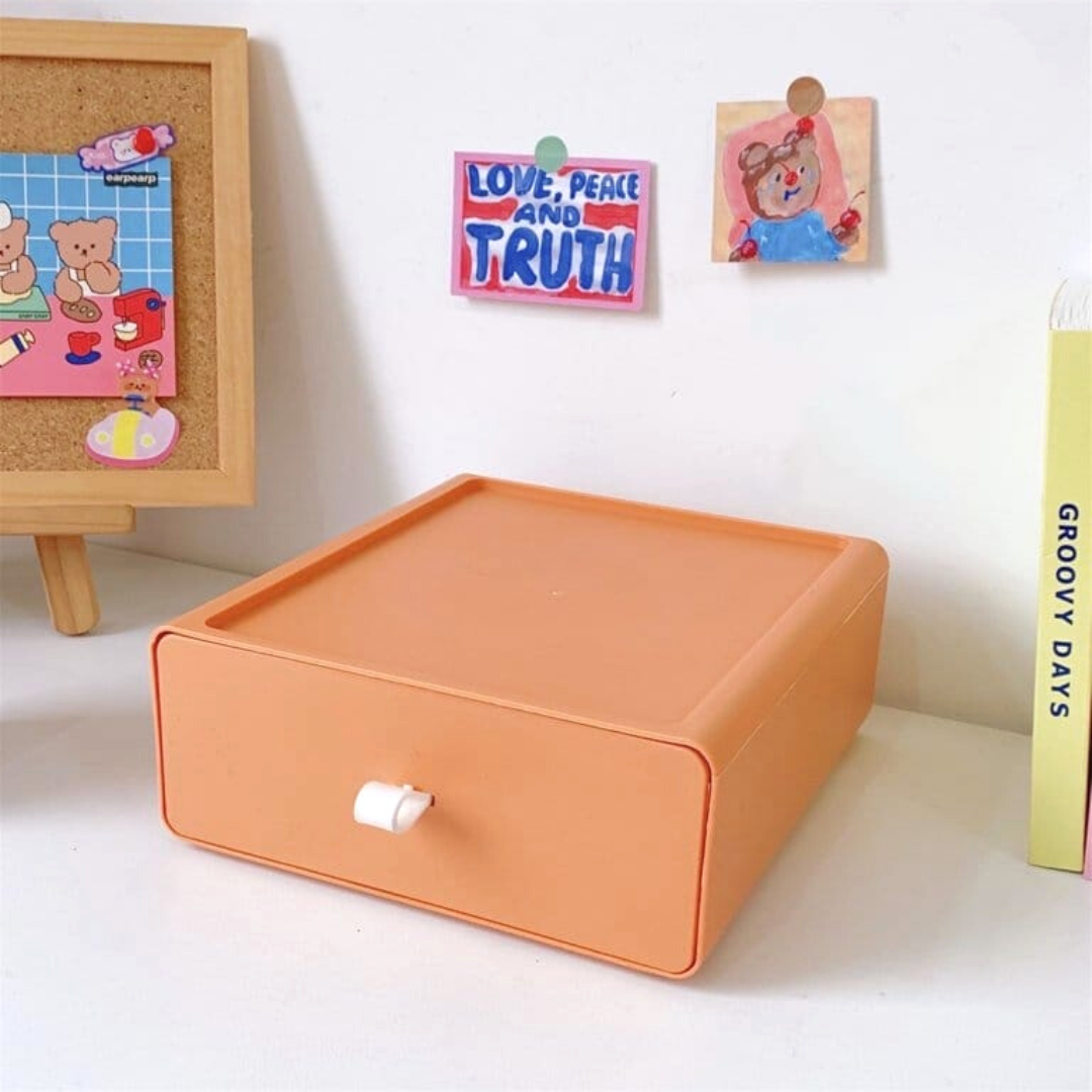 Orange-color-deawer-box-for-multipurpose-storing