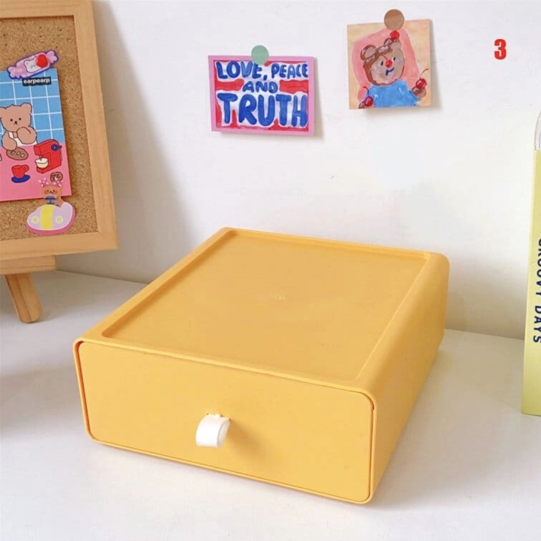 Yellow-color-deawer-box-for-multipurpose-storing