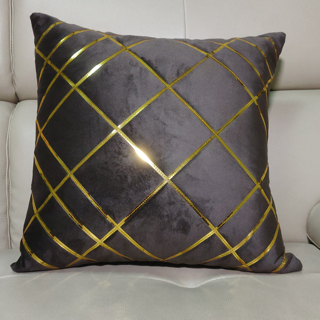 loomsmith-golden-striped-cushion-cover-set-of-five-black-color-cushion-lying-on-sofa