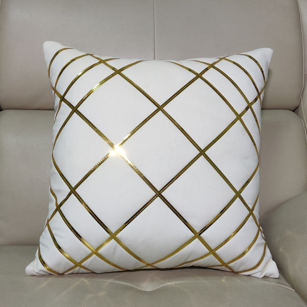 loomsmith-golden-striped-cushion-cover-set-of-five-white-color-cushion-lying-on-sofa