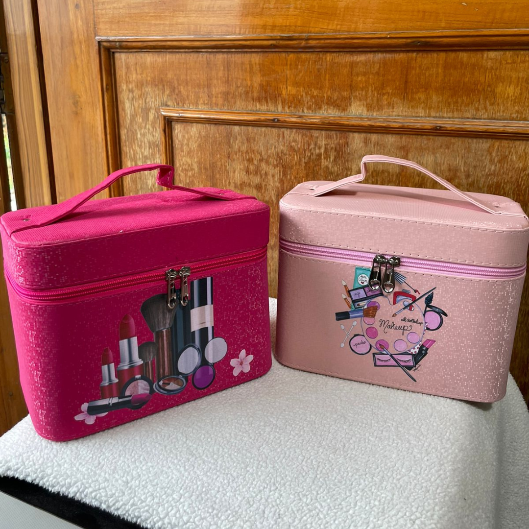 2 colors available in vanity box combo placed on stool