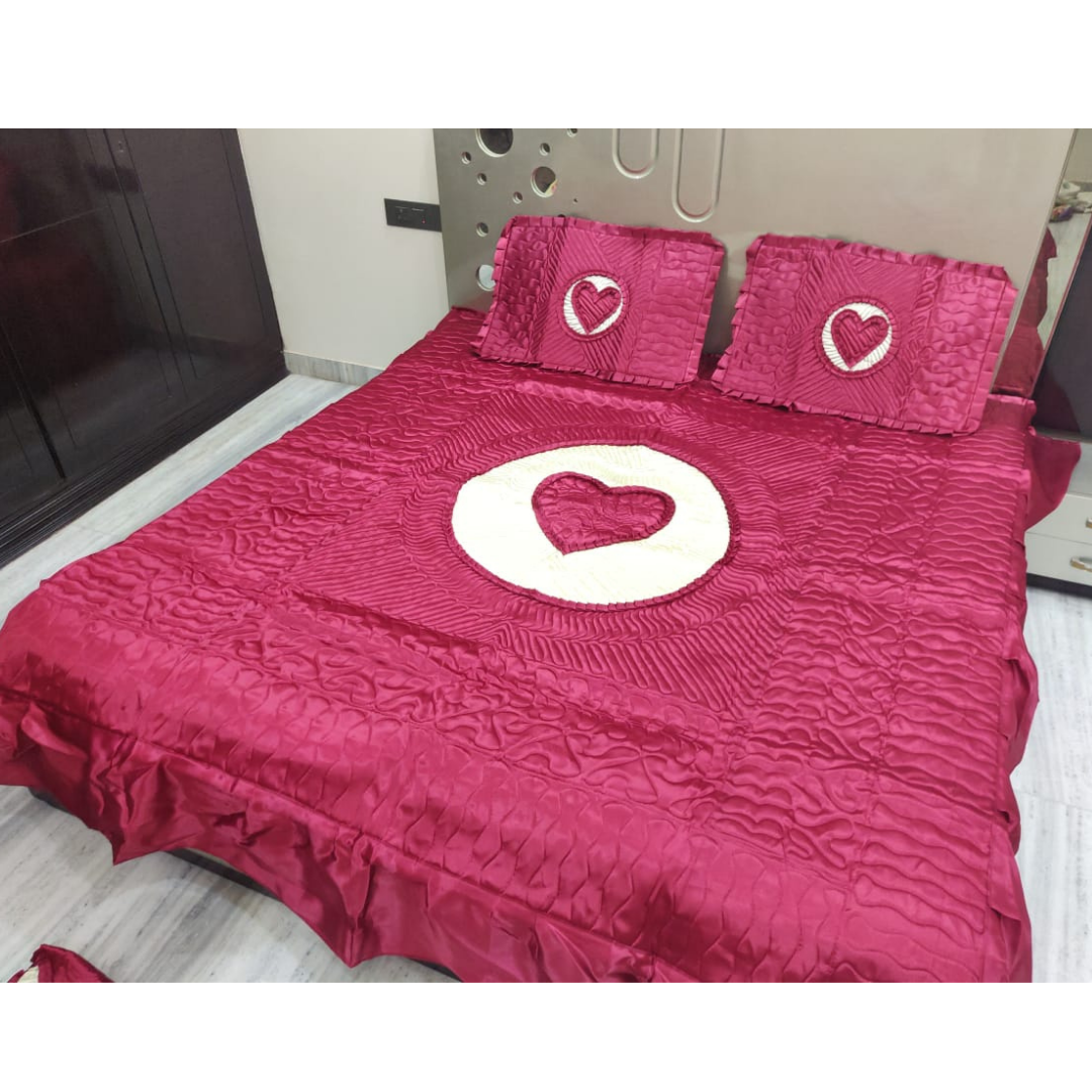 loomsmith-satin-heart-bedsheet-with-two-pillow-covers-heart-designed-in-center-magenta-color