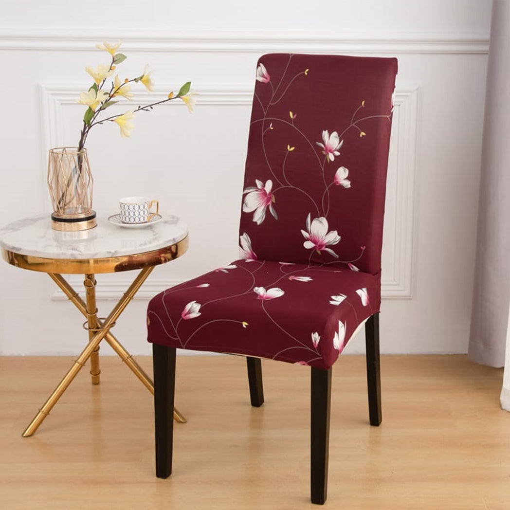 loomsmith-universal-stretchable-chair-cover-red-color-set-of-6-pink-floral-printed