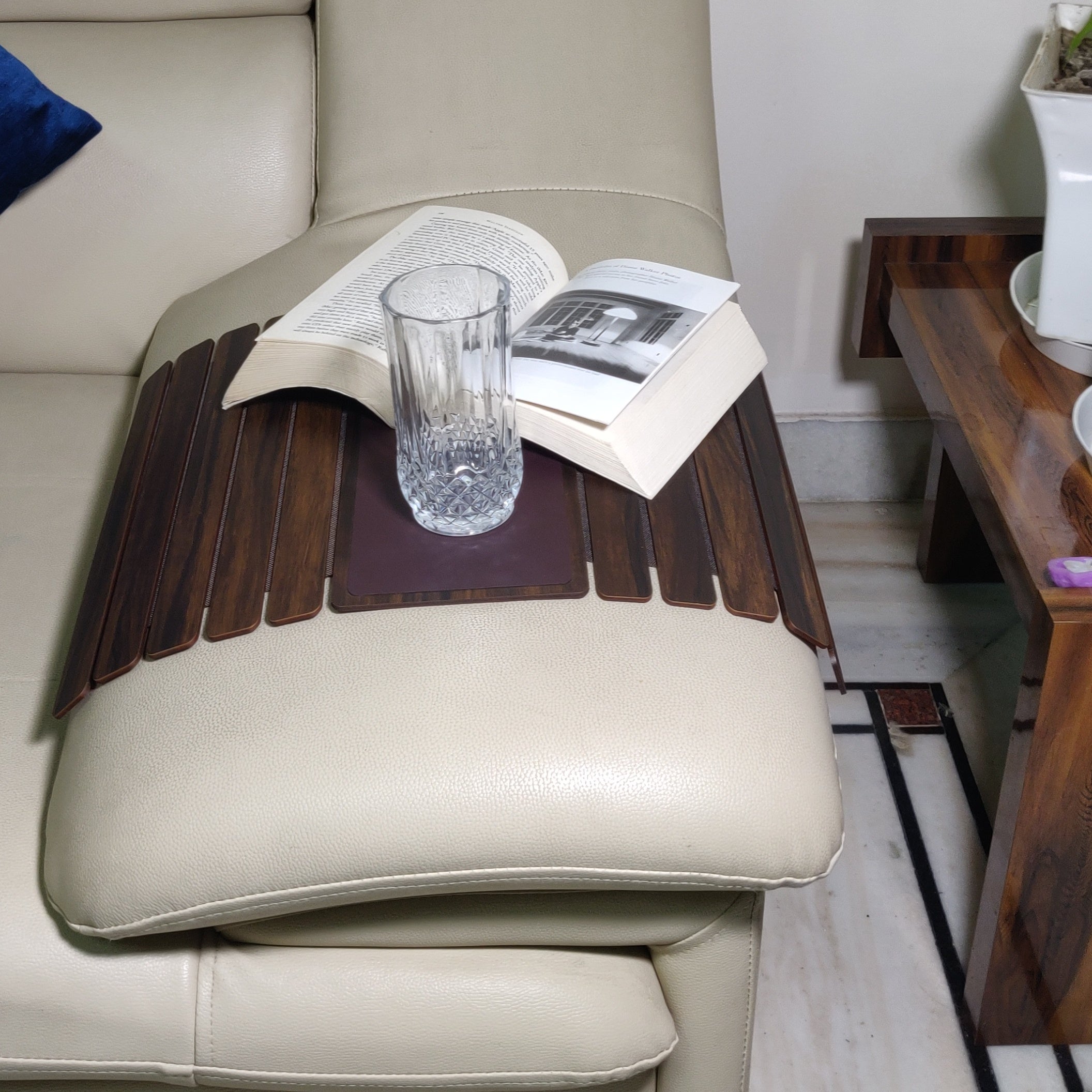 Wooden Arm Rest Tray For Sofa (Set of 2)