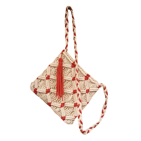 red-colour-Macrame-Sling-Bag