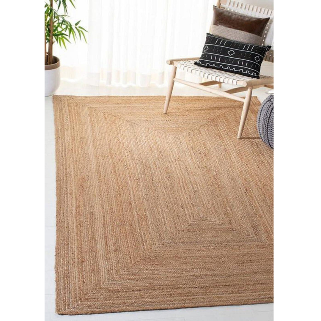 Loomsmith-Jute-rug-in-rectangular-shape-full-view-handwoven-braided-pattern