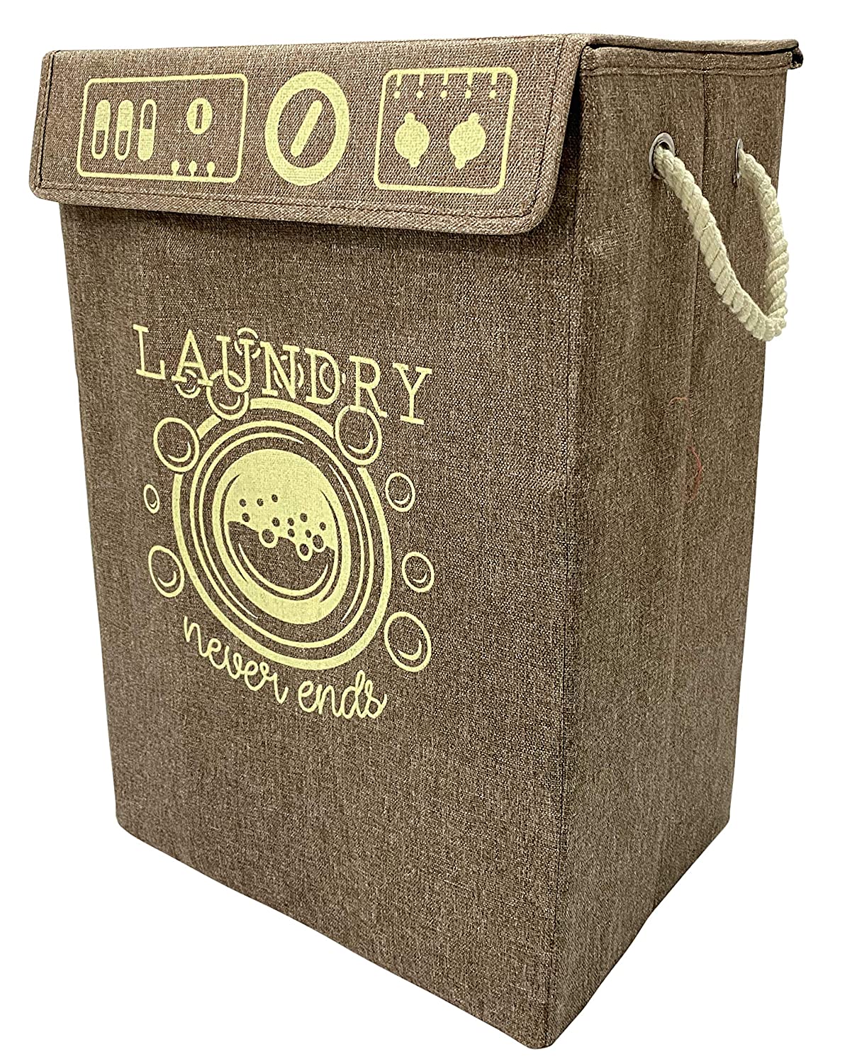 Brown-color-cloth-organizer-loomsmith-foldable-laundry-basket-with-lid-basket-bag-hard-cardboard-72-litres-capacity