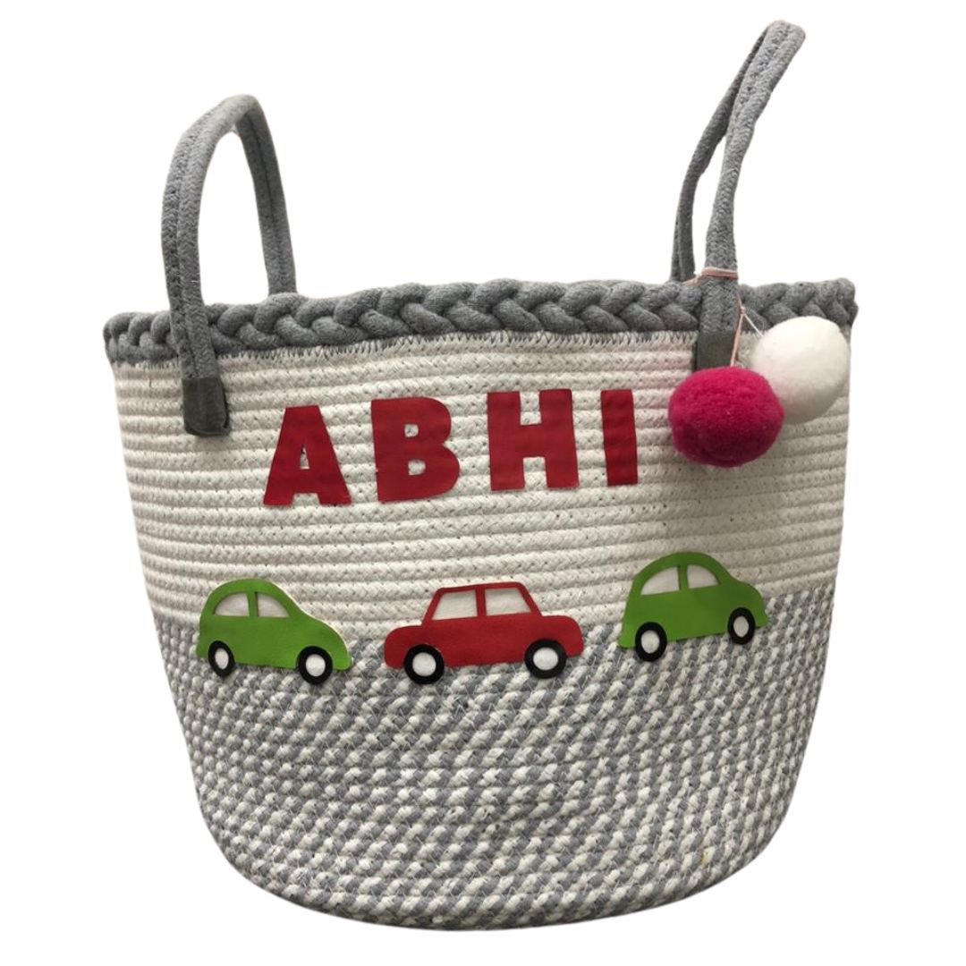 Customized kids return gift cotton rope basket