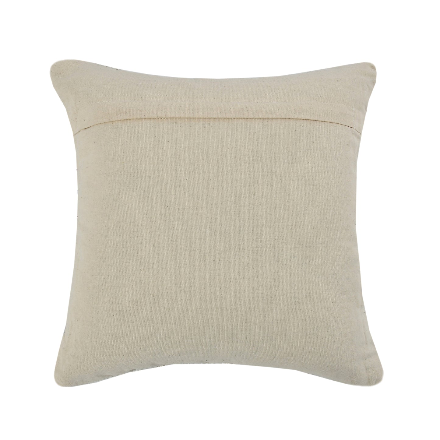 Hand Crafted PitLoom Cushion Cover | 16 inch x 16 inch | Pack of 2 Cream