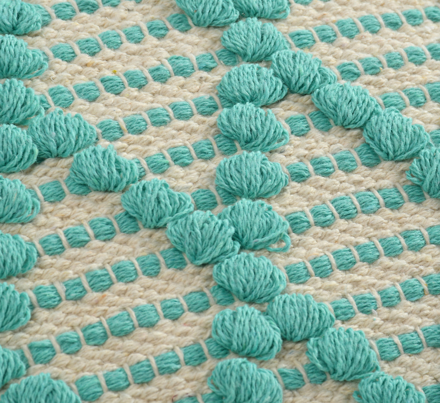 Hand Crafted PitLoom Cushion Cover | 16 inch x 16 inch | Pack of 2 Sea Green