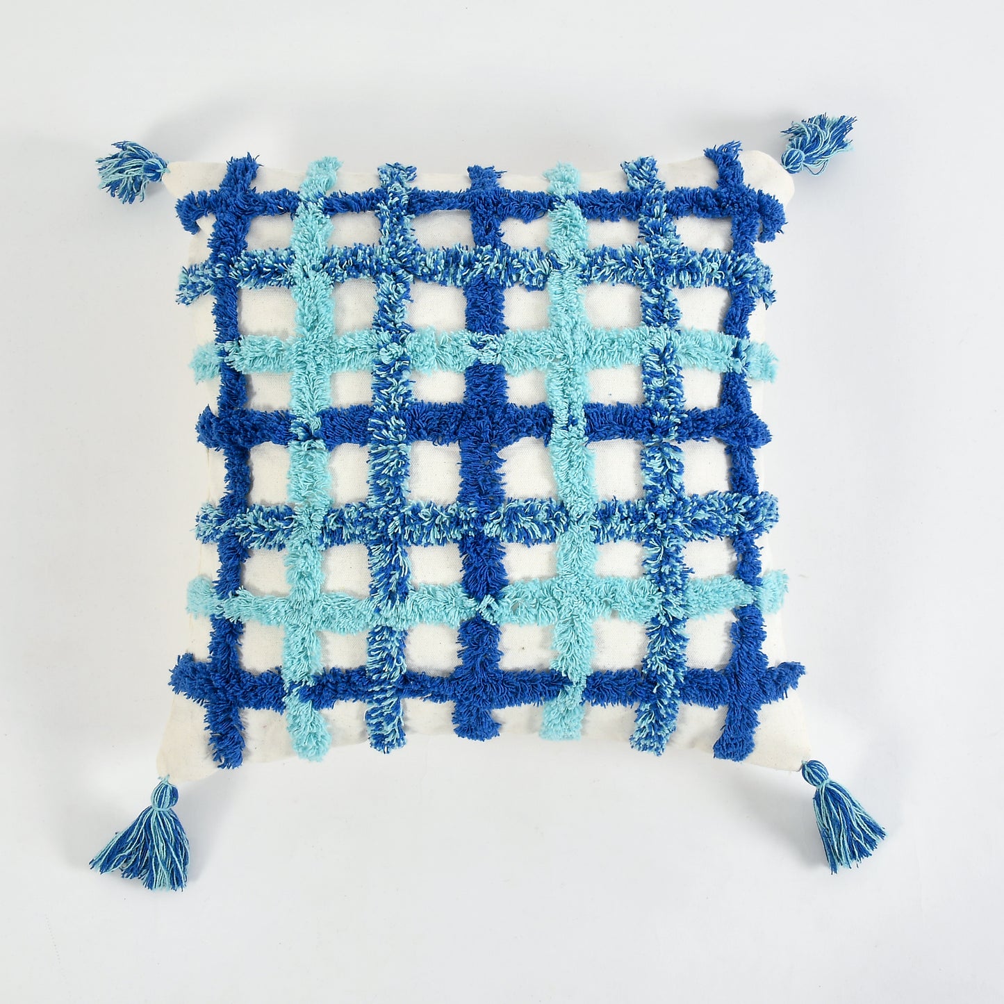 Grid Sea Tufted Cushion Cover - Set Of Two