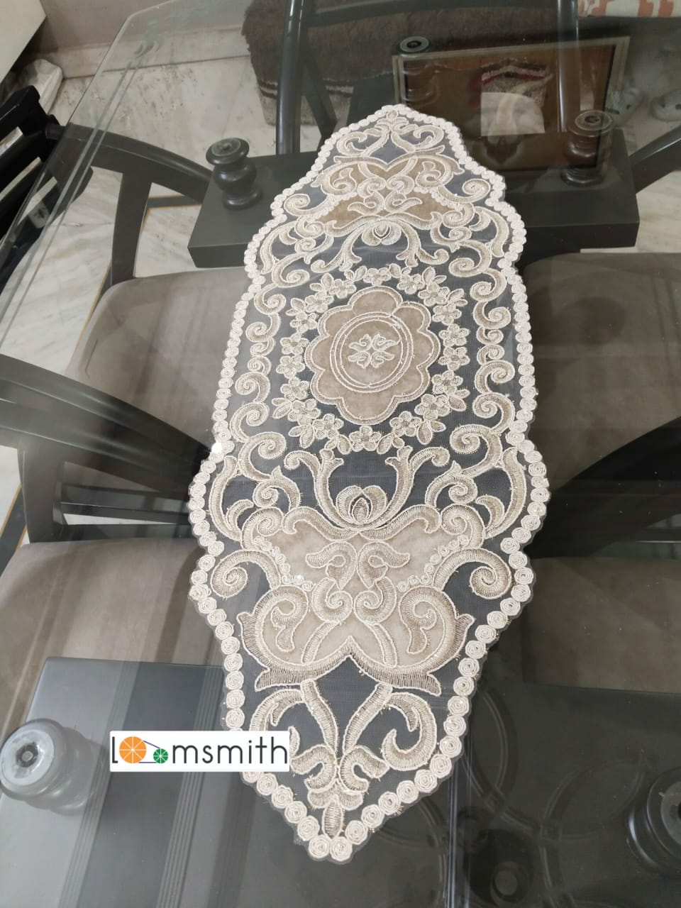 Luxury Tissue Embroidery Table Runner