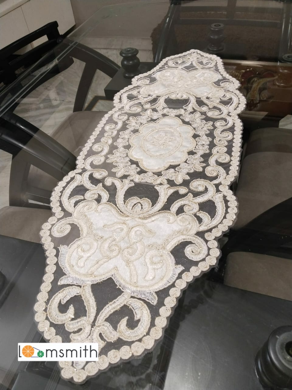 Luxury Tissue Embroidery Table Runner