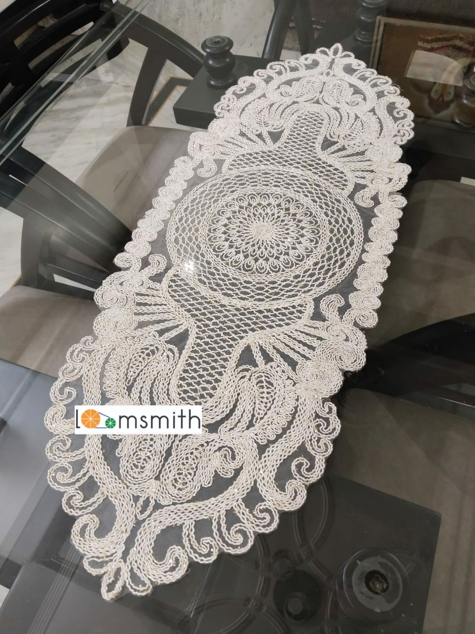 Luxury Tissue Embroidery Table Runner