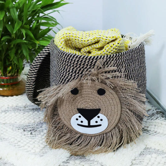 Kids Lion cotton rope gift basket