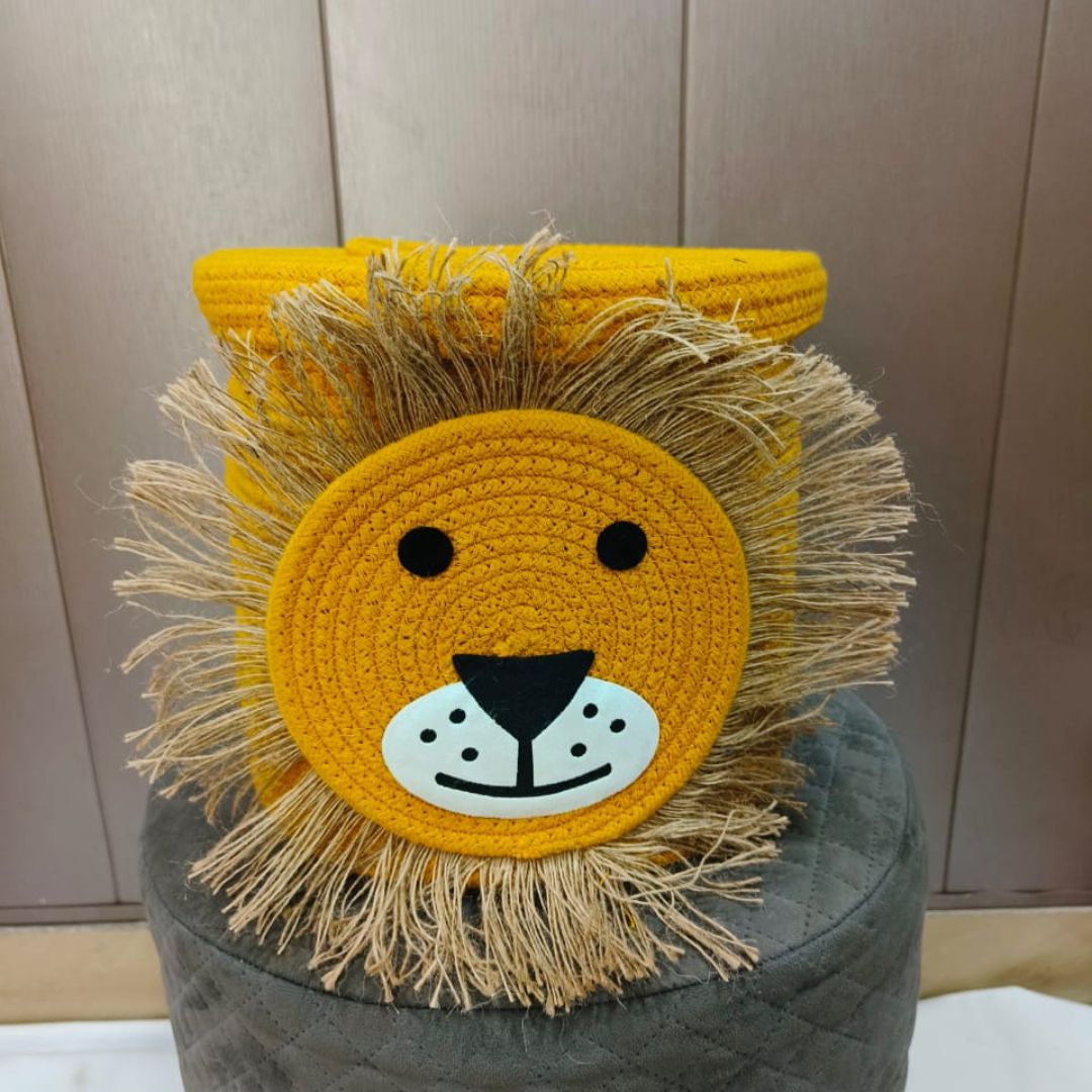 Kids Lion cotton rope gift basket