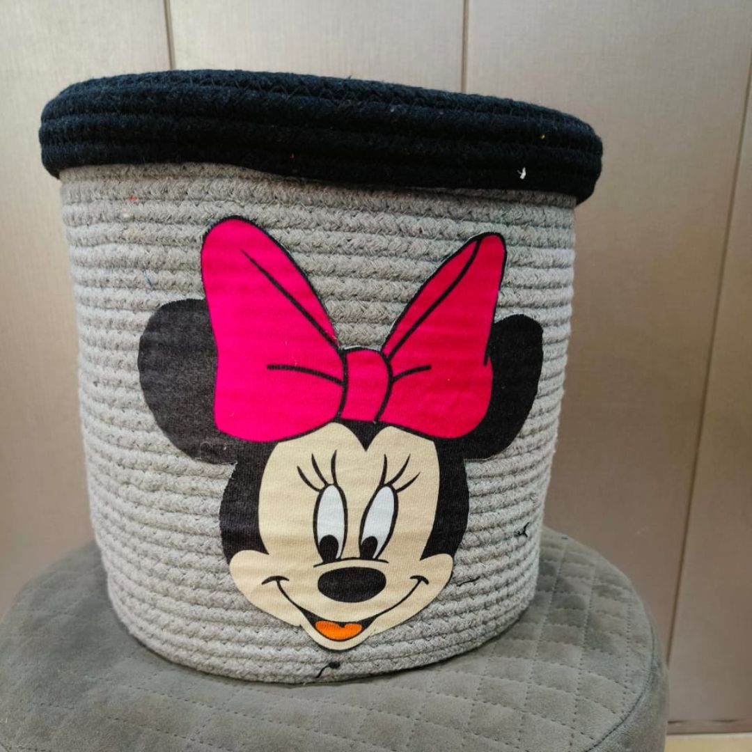 Kids-minnie-cotton-rope-gift-basket