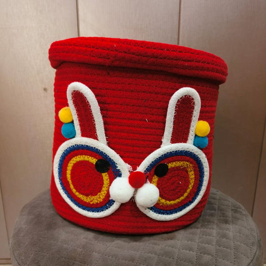 Kids-red-color-cotton-rope-gift-basket