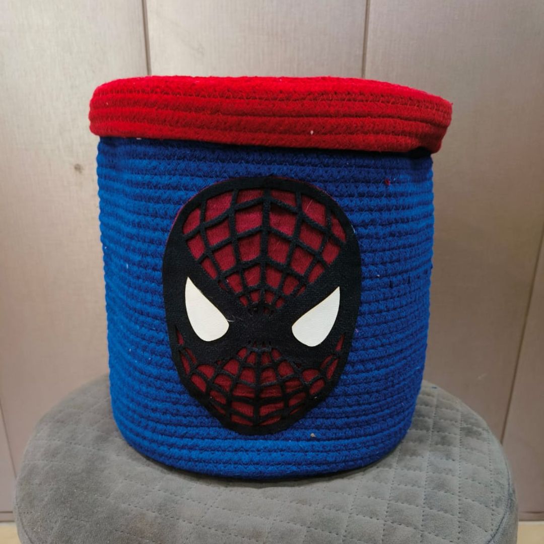 Kids-spiderman-cotton-rope-gift-basket