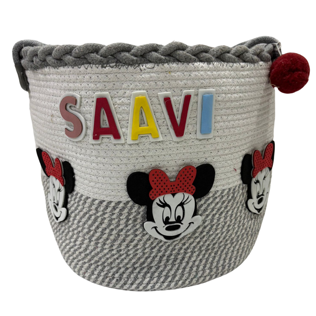 Customized kids return gift cotton rope basket