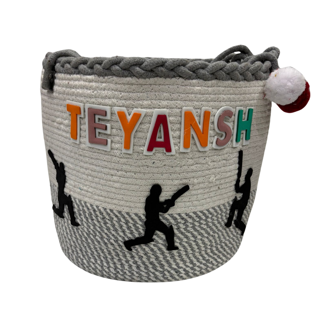 Customized kids return gift cotton rope basket