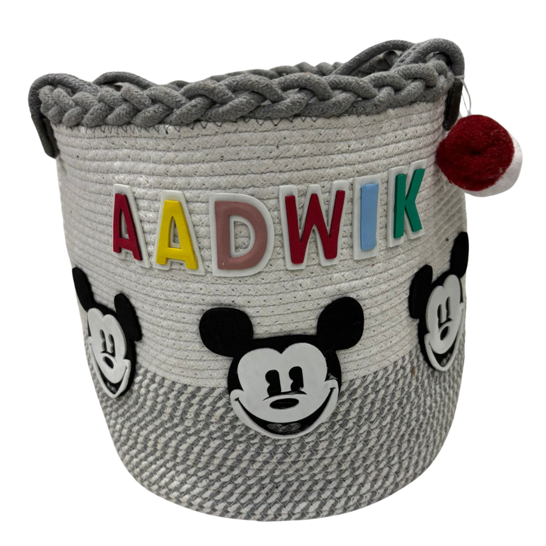 Customized kids return gift cotton rope basket