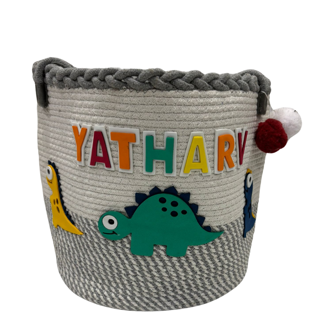 Customized kids return gift cotton rope basket