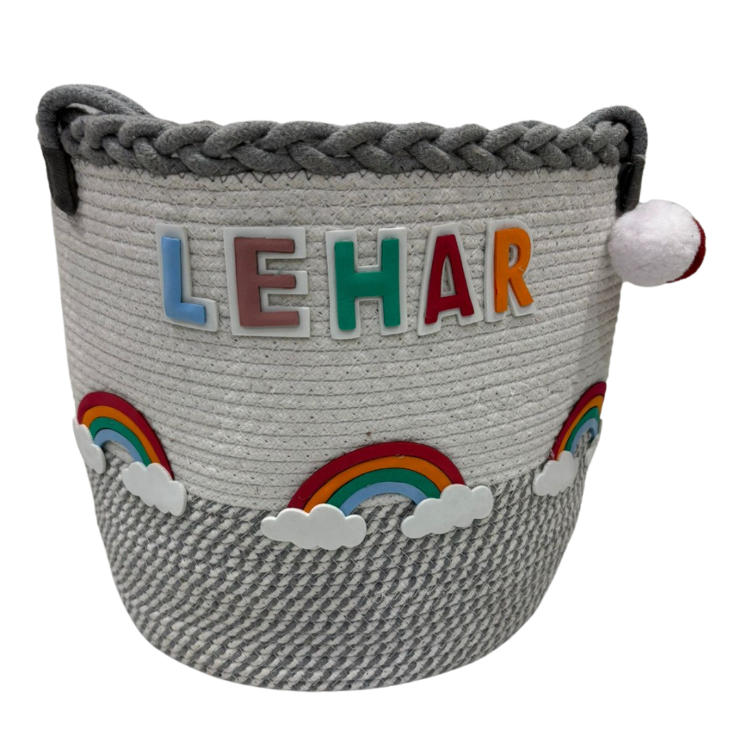 Customized kids return gift cotton rope basket