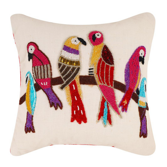 Embroidered Cushion Covers Multicolor Print Decorative Handmade Cushion Cover