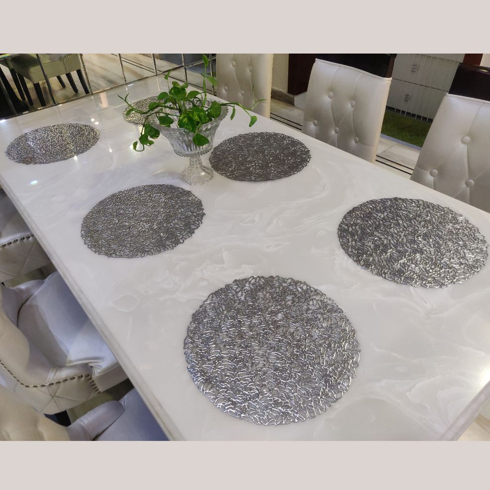 Laser Cut Metallic Look Dining Mats Set of 6/8