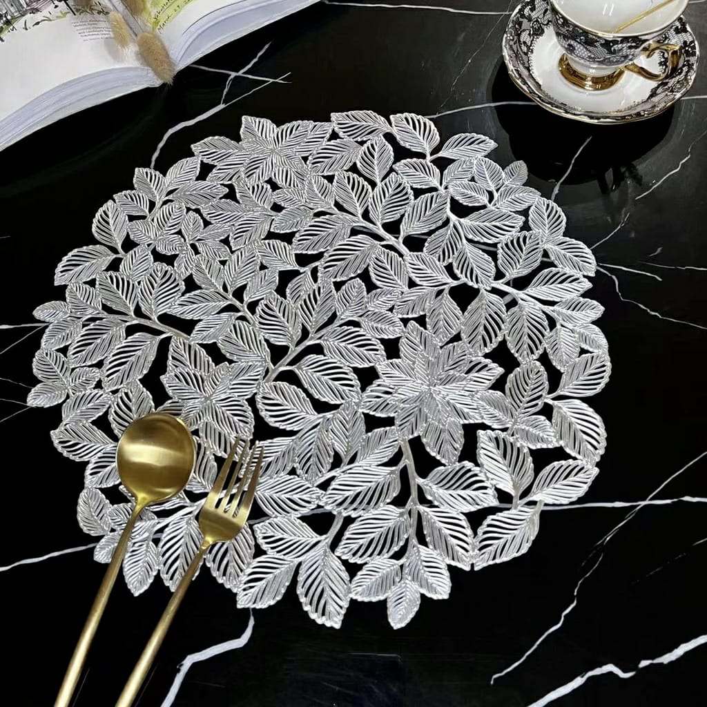 Laser Cut Metallic Look Dining Mats Set of 6/8