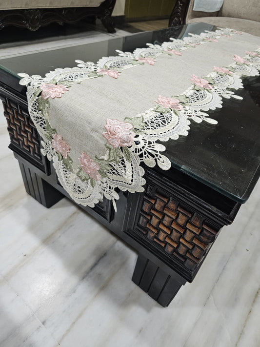 Tissue Embroidery Dining  table Runner