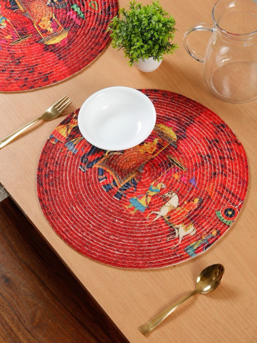 Printed and Braided Cotton Table Mats